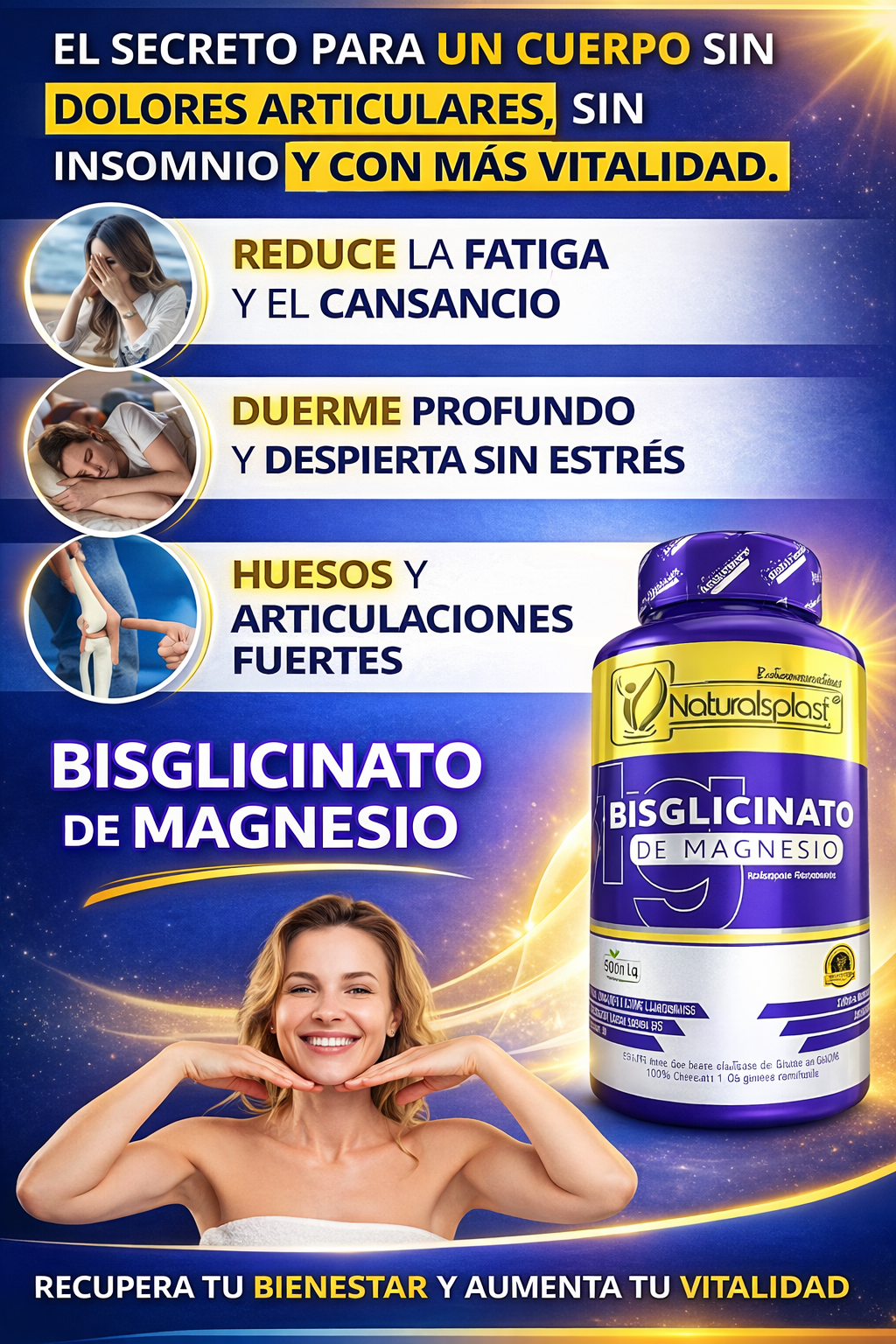 Bisglicinato de Magnesio x100 tabletas